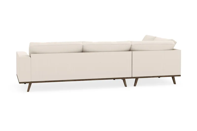 Copenhagen 4-seters Venstrevendt L-formet Sjeselongsofa i Manchester - Beige - Møbler - Sofaer - Sofa med sjeselong