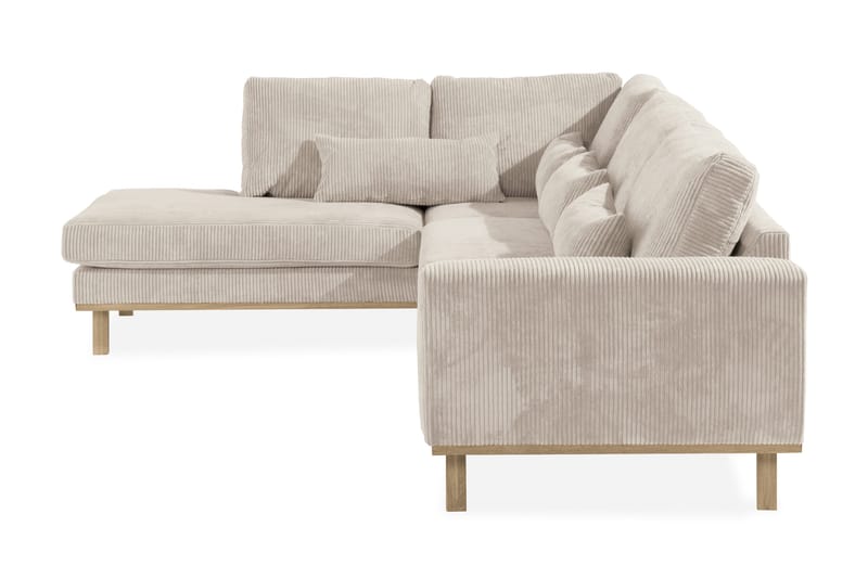 Copenhagen 4-seters Venstrevendt L-formet Sjeselongsofa i Manchester - Beige - Møbler - Sofaer - Sofa med sjeselong