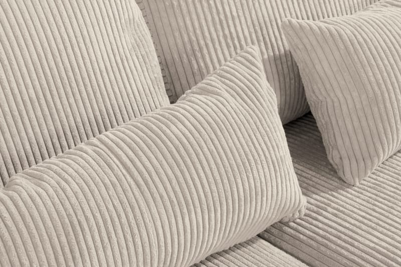 Copenhagen 4-seters Venstrevendt L-formet Sjeselongsofa i Manchester - Beige - Møbler - Sofaer - Sofa med sjeselong