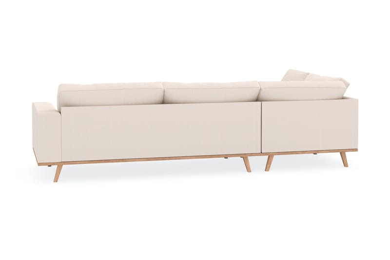 Copenhagen 4-seters Venstrevendt L-formet Sjeselongsofa i Manchester - Beige - Møbler - Sofaer - Sofa med sjeselong