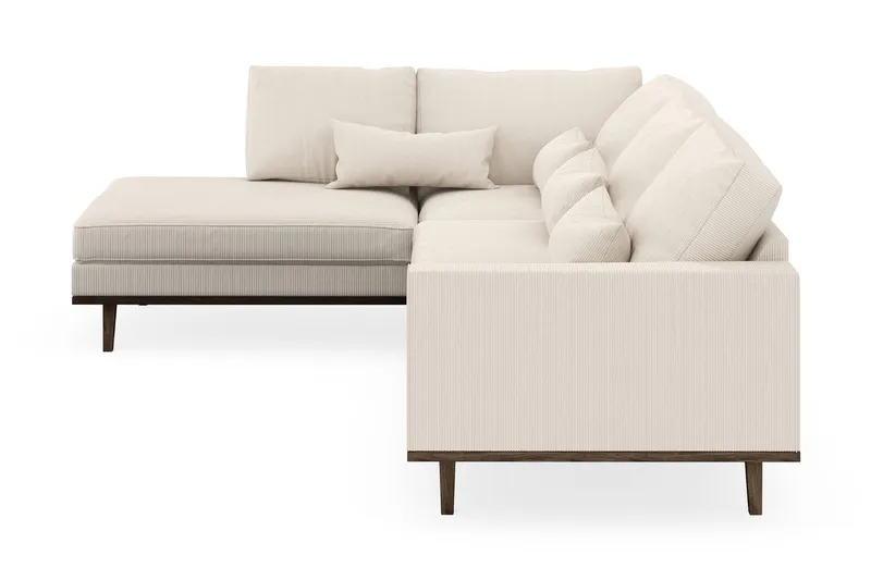 Copenhagen 4-seters Venstrevendt L-formet Sjeselongsofa i Manchester - Beige - Møbler - Sofaer - Sofa med sjeselong