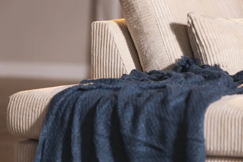 Copenhagen 4-seters Venstrevendt L-formet Sjeselongsofa i Manchester - Beige - Møbler - Sofaer - Sofa med sjeselong