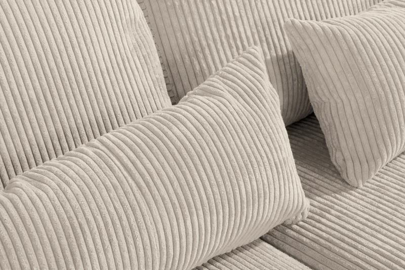 Copenhagen 4-seters Venstrevendt L-formet Sjeselongsofa i Manchester - Beige - Møbler - Sofaer - Sofa med sjeselong