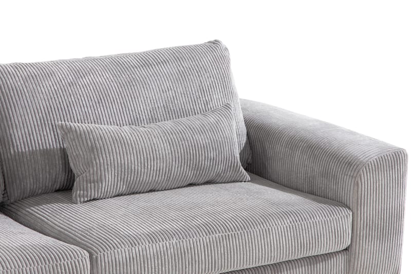 Copenhagen 4-seters Venstrevendt L-formet Sjeselongsofa i Manchester - Lys grå - Møbler - Sofaer - Sofa med sjeselong