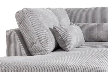 Copenhagen 4-seters Venstrevendt L-formet Sjeselongsofa i Manchester - Lys grå - Møbler - Sofaer - Sofa med sjeselong