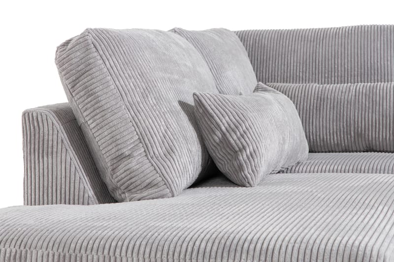 Copenhagen 4-seters Venstrevendt L-formet Sjeselongsofa i Manchester - Lys grå - Møbler - Sofaer - Sofa med sjeselong