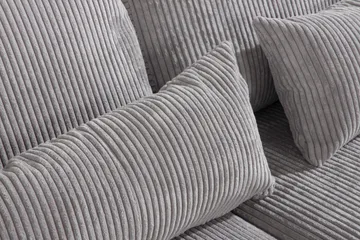 Copenhagen 4-seters Venstrevendt L-formet Sjeselongsofa i Manchester - Lys grå - Møbler - Sofaer - Sofa med sjeselong