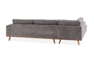 Copenhagen 4-seters Venstrevendt L-formet Sjeselongsofa i Manchester - Mørk grå - Møbler - Sofaer - Sofa med sjeselong