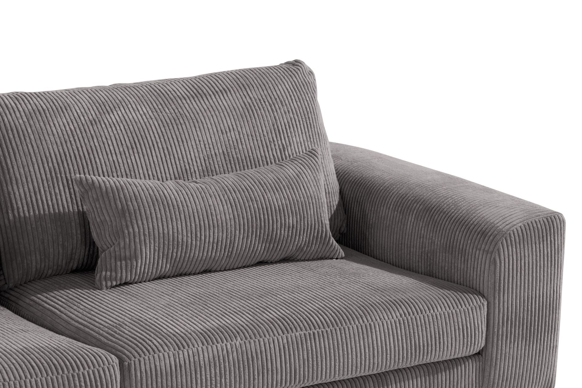 Copenhagen 4-seters Venstrevendt L-formet Sjeselongsofa i Manchester - Mørk grå - Møbler - Sofaer - Sofa med sjeselong