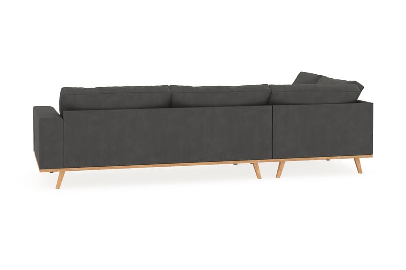 Copenhagen 4-seters Venstrevendt L-formet Sjeselongsofa i Manchester - Mørk grå - Møbler - Sofaer - Sofa med sjeselong
