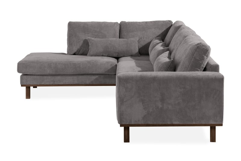 Copenhagen 4-seters Venstrevendt L-formet Sjeselongsofa i Manchester - Mørk grå - Møbler - Sofaer - Sofa med sjeselong