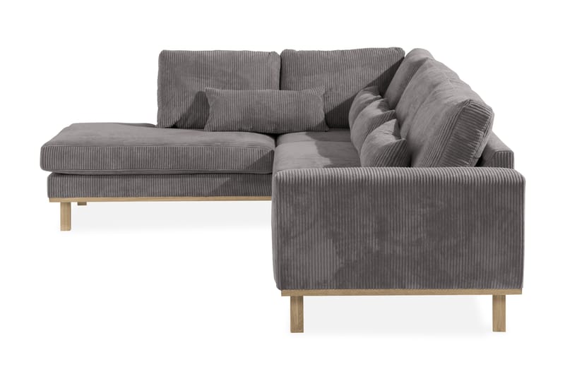 Copenhagen 4-seters Venstrevendt L-formet Sjeselongsofa i Manchester - Mørk grå - Møbler - Sofaer - Sofa med sjeselong