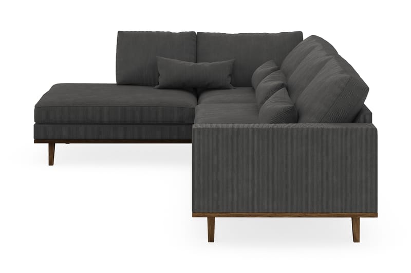 Copenhagen 4-seters Venstrevendt L-formet Sjeselongsofa i Manchester - Mørk grå - Møbler - Sofaer - Sofa med sjeselong