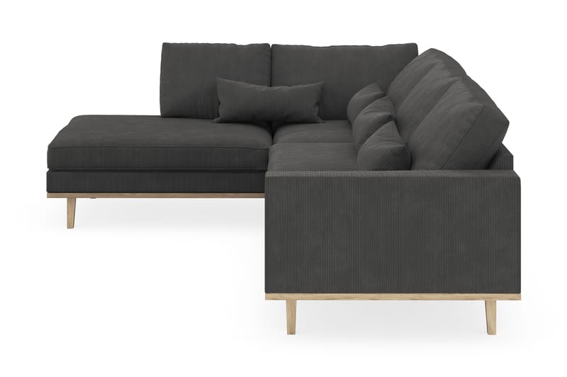 Copenhagen 4-seters Venstrevendt L-formet Sjeselongsofa i Manchester - Mørk grå - Møbler - Sofaer - Sofa med sjeselong