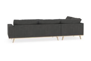 Copenhagen 4-seters Venstrevendt L-formet Sjeselongsofa i Manchester - Mørk grå - Møbler - Sofaer - Sofa med sjeselong