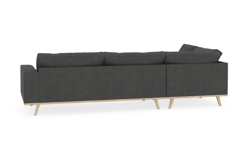 Copenhagen 4-seters Venstrevendt L-formet Sjeselongsofa i Manchester - Mørk grå - Møbler - Sofaer - Sofa med sjeselong