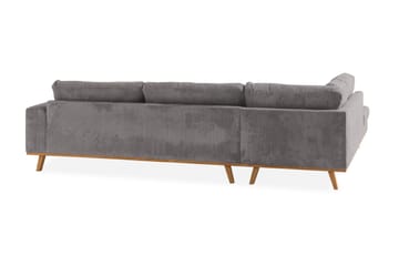 Copenhagen 4-seters Venstrevendt L-formet Sjeselongsofa i Manchester - Mørk grå - Møbler - Sofaer - Sofa med sjeselong