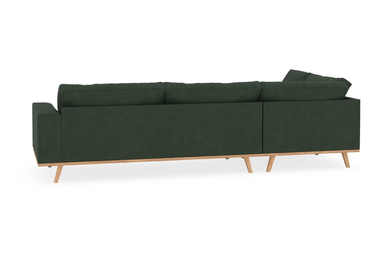 Copenhagen 4-seters Venstrevendt L-formet Sjeselongsofa i Manchester - Mørk grønn - Møbler - Sofaer - Sofa med sjeselong