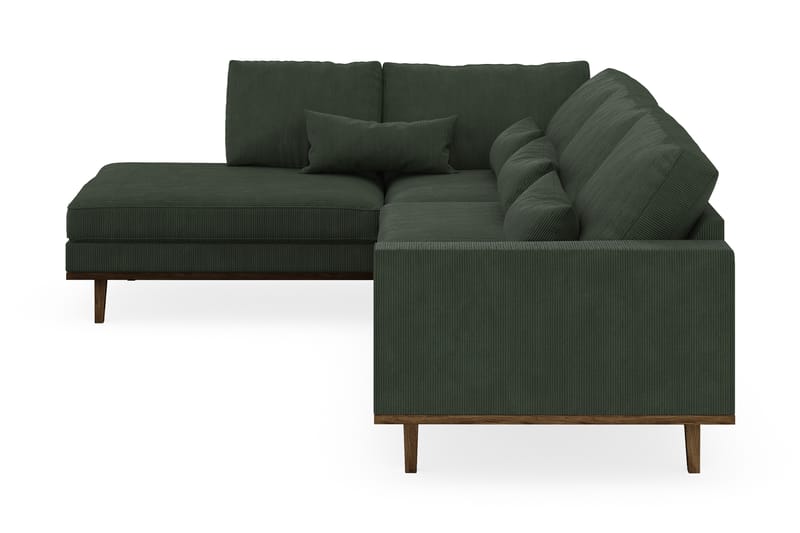 Copenhagen 4-seters Venstrevendt L-formet Sjeselongsofa i Manchester - Mørk grønn - Møbler - Sofaer - Sofa med sjeselong