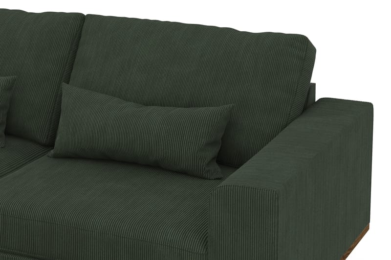 Copenhagen 4-seters Venstrevendt L-formet Sjeselongsofa i Manchester - Mørk grønn - Møbler - Sofaer - Sofa med sjeselong