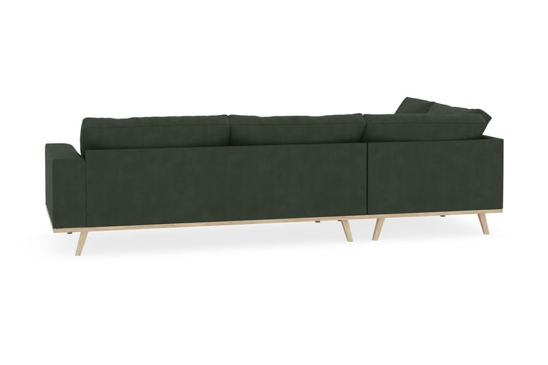Copenhagen 4-seters Venstrevendt L-formet Sjeselongsofa i Manchester - Mørk grønn - Møbler - Sofaer - Sofa med sjeselong