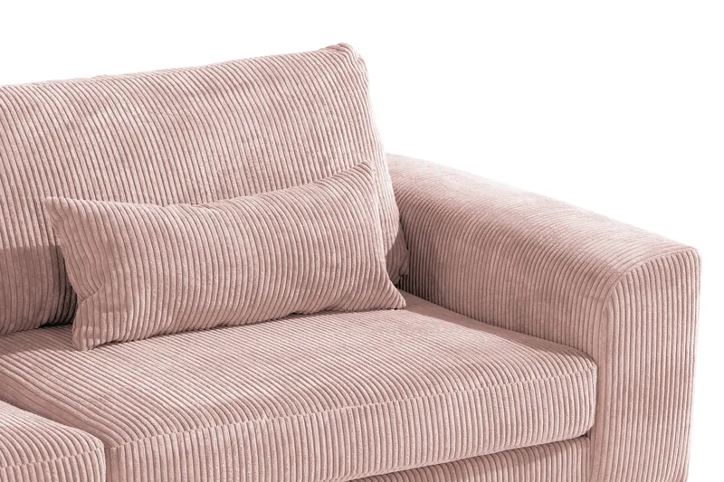 Copenhagen 4-seters Venstrevendt L-formet Sjeselongsofa i Manchester - Rosa - Møbler - Sofaer - Sofa med sjeselong