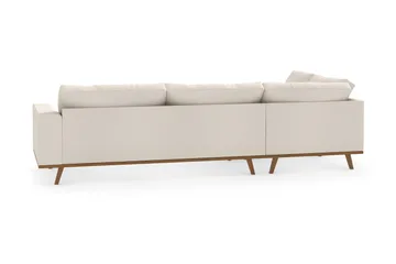 Copenhagen 4-seters Venstrevendt L-formet Sjeselongsofa i Stoff - Beige - Møbler - Sofaer - Sofa med sjeselong