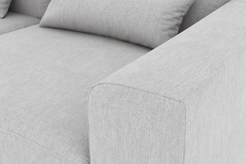 Copenhagen 4-seters Venstrevendt L-formet Sjeselongsofa i Stoff - Grå - Møbler - Sofaer - Sofa med sjeselong