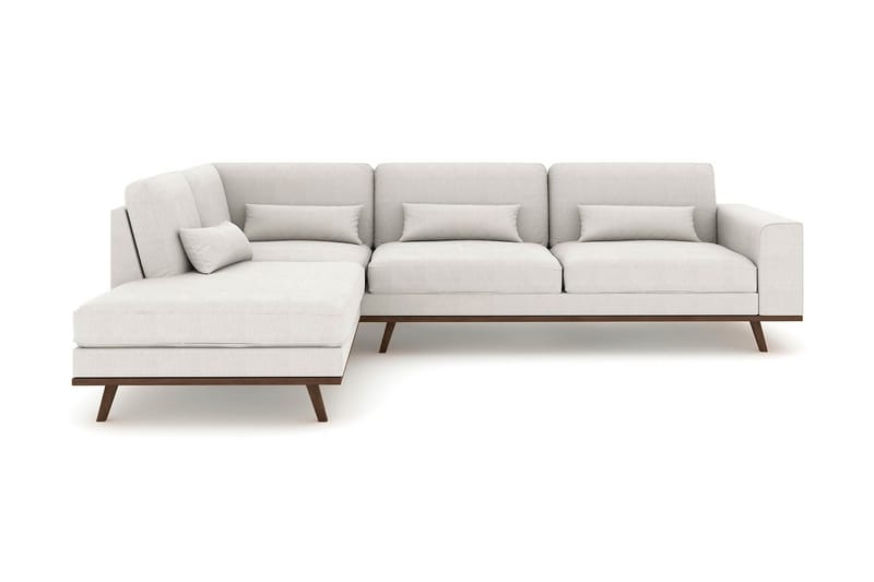 Copenhagen 4-seters Venstrevendt L-formet Sjeselongsofa i Stoff - Lys grå - Møbler - Sofaer - Sofa med sjeselong