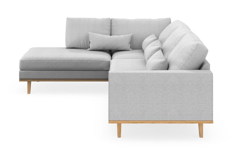 Copenhagen 4-seters Venstrevendt L-formet Sjeselongsofa i Stoff - Lys grå - Møbler - Sofaer - Sofa med sjeselong