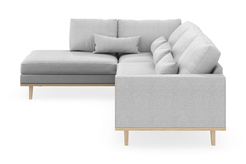 Copenhagen 4-seters Venstrevendt L-formet Sjeselongsofa i Stoff - Lys grå - Møbler - Sofaer - Sofa med sjeselong