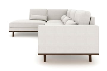 Copenhagen 4-seters Venstrevendt L-formet Sjeselongsofa i Stoff - Lys grå - Møbler - Sofaer - Sofa med sjeselong