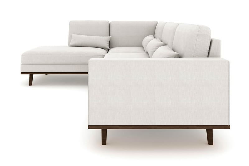 Copenhagen 4-seters Venstrevendt L-formet Sjeselongsofa i Stoff - Lys grå - Møbler - Sofaer - Sofa med sjeselong