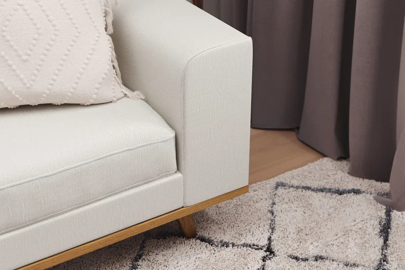 Copenhagen 4-seters Venstrevendt L-formet Sjeselongsofa i Stoff - Lys grå - Møbler - Sofaer - Sofa med sjeselong