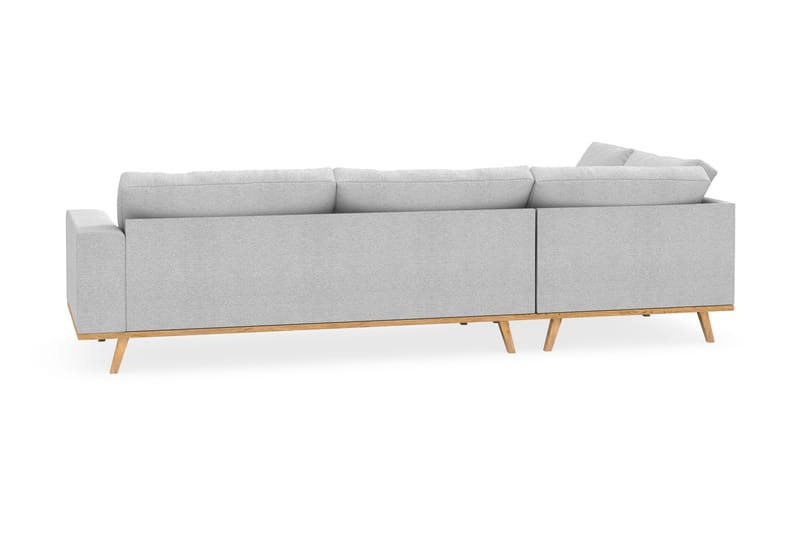 Copenhagen 4-seters Venstrevendt L-formet Sjeselongsofa i Stoff - Lys grå - Møbler - Sofaer - Sofa med sjeselong