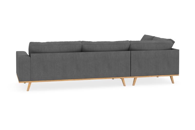 Copenhagen 4-seters Venstrevendt L-formet Sjeselongsofa i Stoff - Mørk grå - Møbler - Sofaer - Sofa med sjeselong