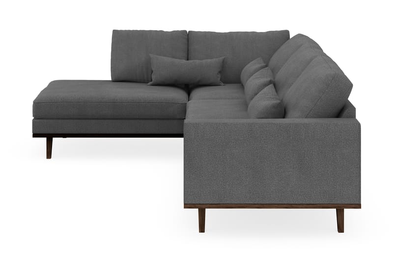 Copenhagen 4-seters Venstrevendt L-formet Sjeselongsofa i Stoff - Mørk grå - Møbler - Sofaer - Sofa med sjeselong