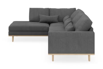 Copenhagen 4-seters Venstrevendt L-formet Sjeselongsofa i Stoff - Mørk grå - Møbler - Sofaer - Sofa med sjeselong