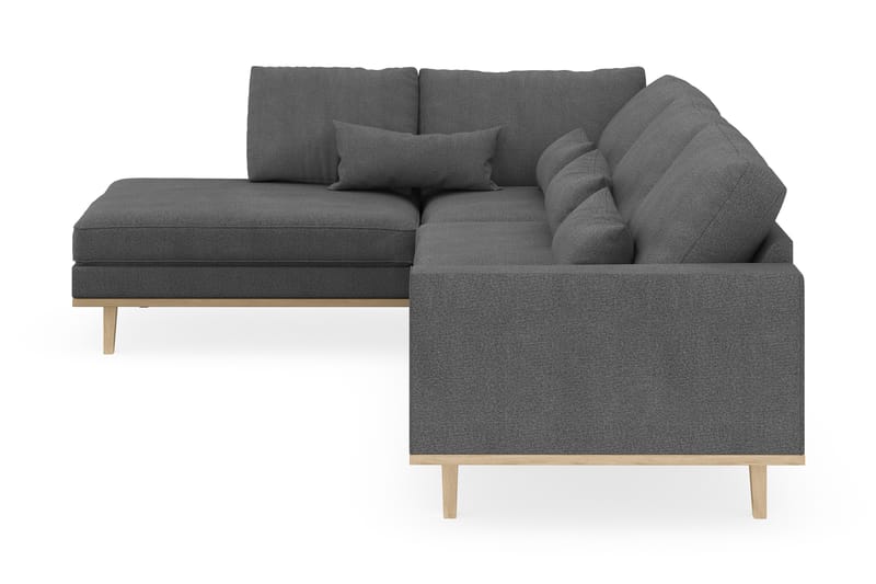 Copenhagen 4-seters Venstrevendt L-formet Sjeselongsofa i Stoff - Mørk grå - Møbler - Sofaer - Sofa med sjeselong
