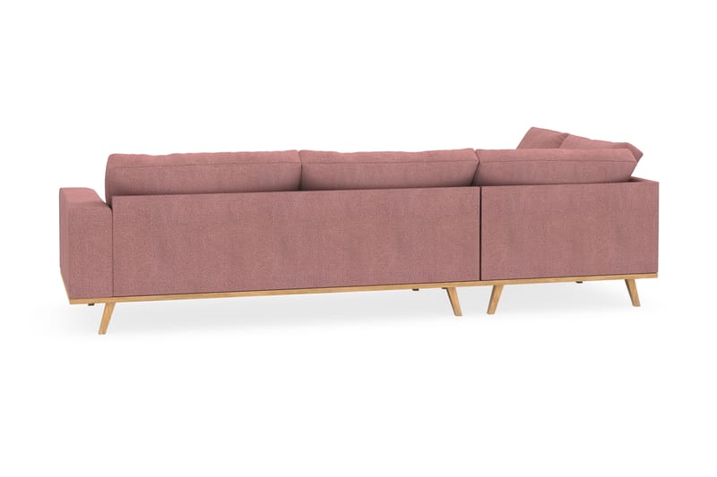 Copenhagen 4-seters Venstrevendt L-formet Sjeselongsofa i Stoff - Rosa - Møbler - Sofaer - Sofa med sjeselong