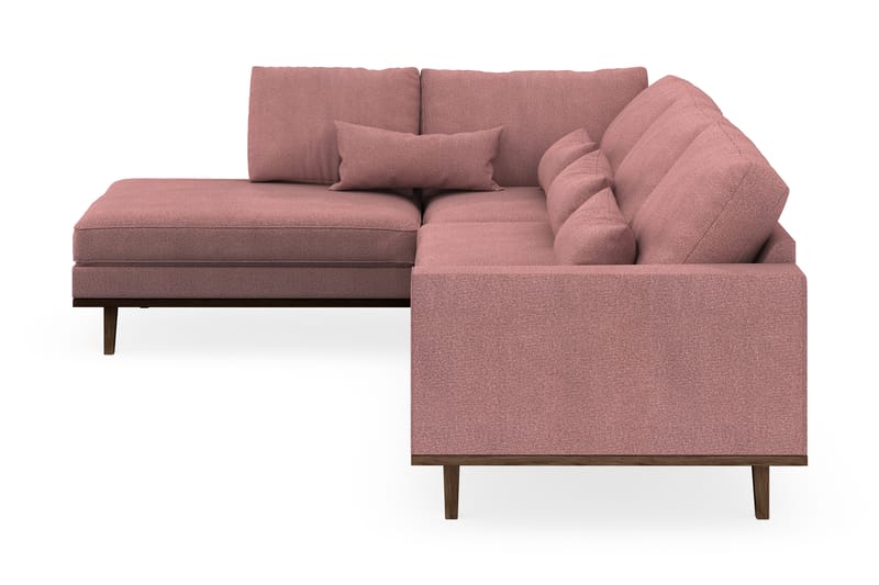Copenhagen 4-seters Venstrevendt L-formet Sjeselongsofa i Stoff - Rosa - Møbler - Sofaer - Sofa med sjeselong