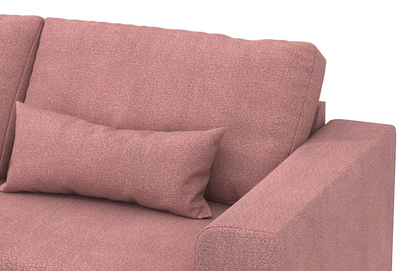 Copenhagen 4-seters Venstrevendt L-formet Sjeselongsofa i Stoff - Rosa - Møbler - Sofaer - Sofa med sjeselong