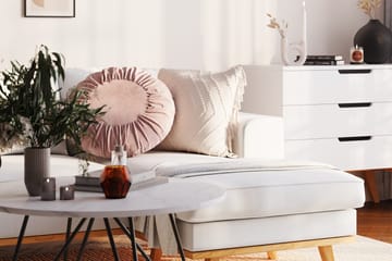 Copenhagen Compact 3-seters Vendbar L-formet Divansofa i Stoff - Lys grå - Møbler - Sofaer - Sofa med sjeselong