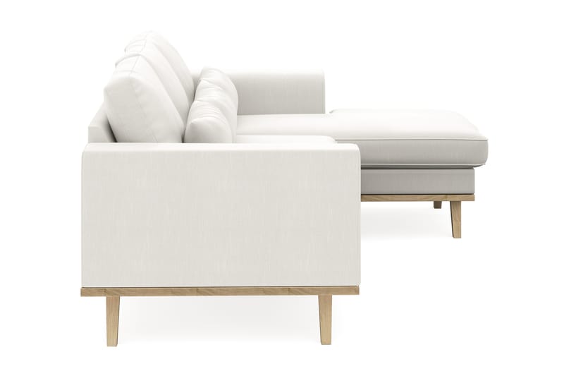 Copenhagen Compact 3-seters Vendbar L-formet Divansofa i Stoff - Lys grå - Møbler - Sofaer - Sofa med sjeselong