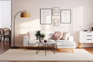 Copenhagen Compact 3-seters Vendbar L-formet Divansofa i Stoff - Lys grå - Møbler - Sofaer - Sofa med sjeselong
