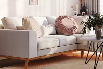 Copenhagen Compact 3-seters Vendbar L-formet Divansofa i Stoff - Lys grå - Møbler - Sofaer - Sofa med sjeselong