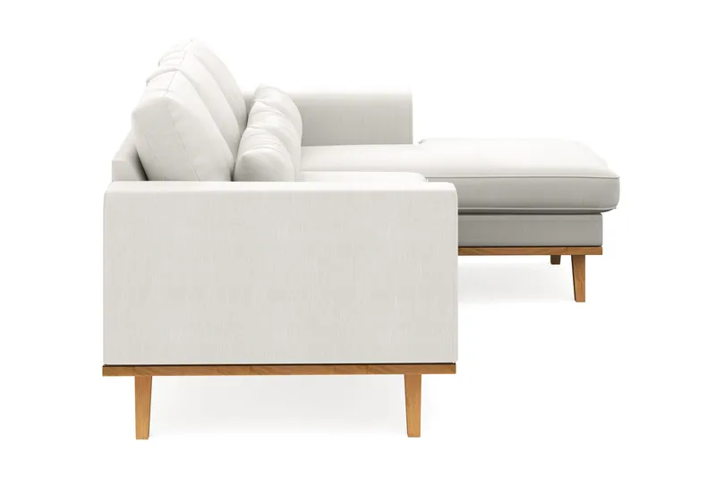 Copenhagen Compact 3-seters Vendbar L-formet Divansofa i Stoff - Lys grå - Møbler - Sofaer - Sofa med sjeselong