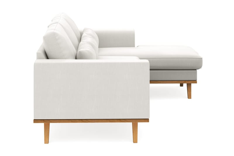 Copenhagen Compact 3-seters Vendbar L-formet Divansofa i Stoff - Lys grå - Møbler - Sofaer - Sofa med sjeselong