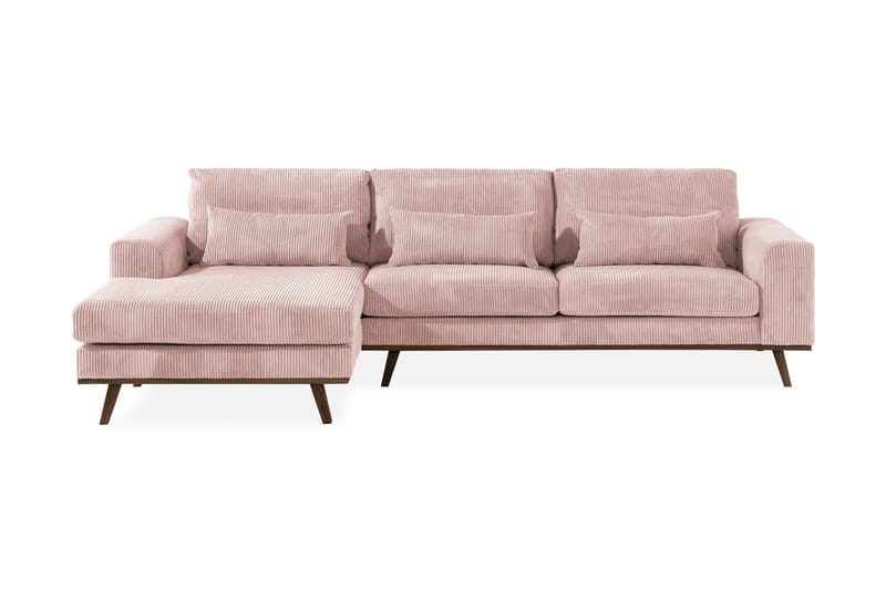 Copenhagen Divansofa Lin - Lyserød - Sofa med sjeselong