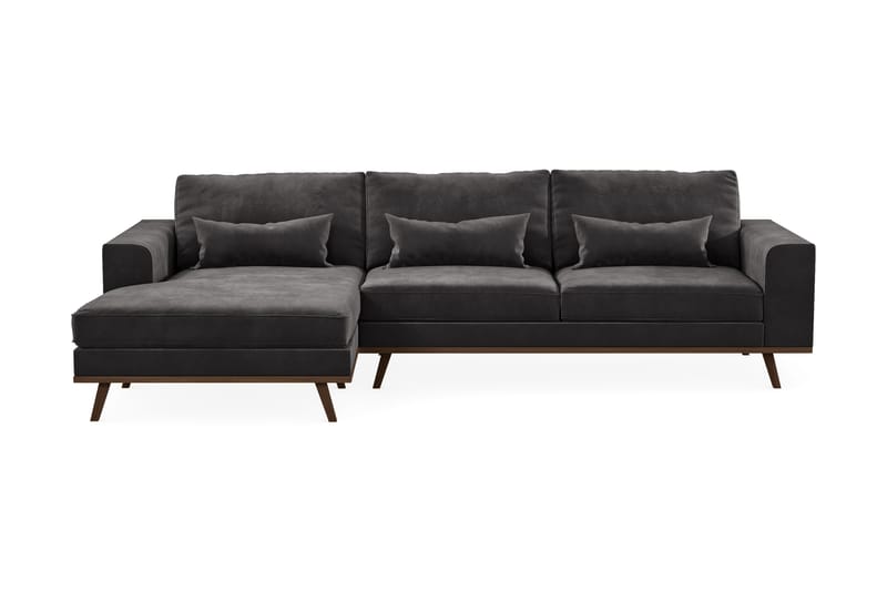 Copenhagen Divansofa Lin - Mørkegrå - Sofa med sjeselong